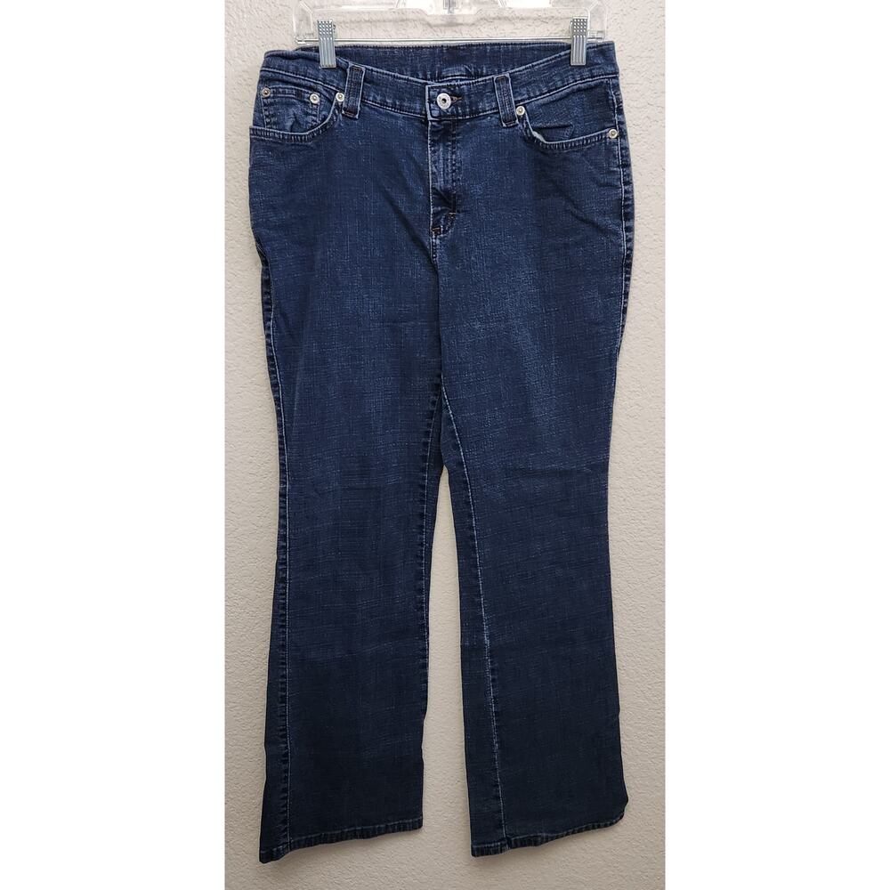 Riveted By Lee Blue Flat Front Jeans 8 10 Straight Leg Lightweight Stretch Soft